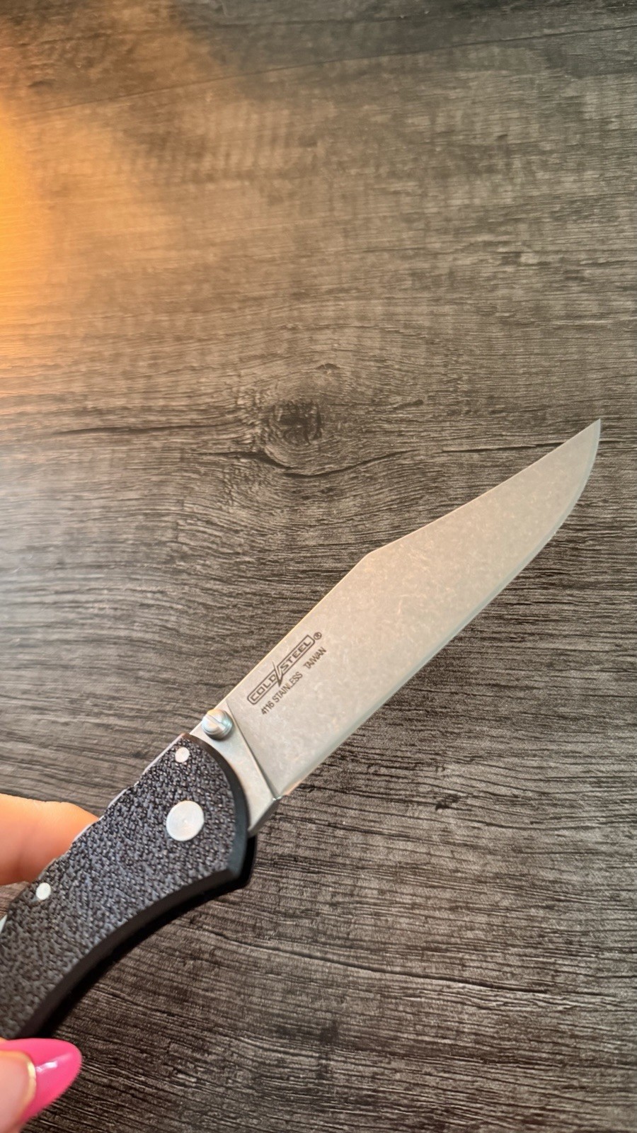 Cold Steel Range Boss Pocketknife Stainless Plain 2.76-4in Liner Lock Clip