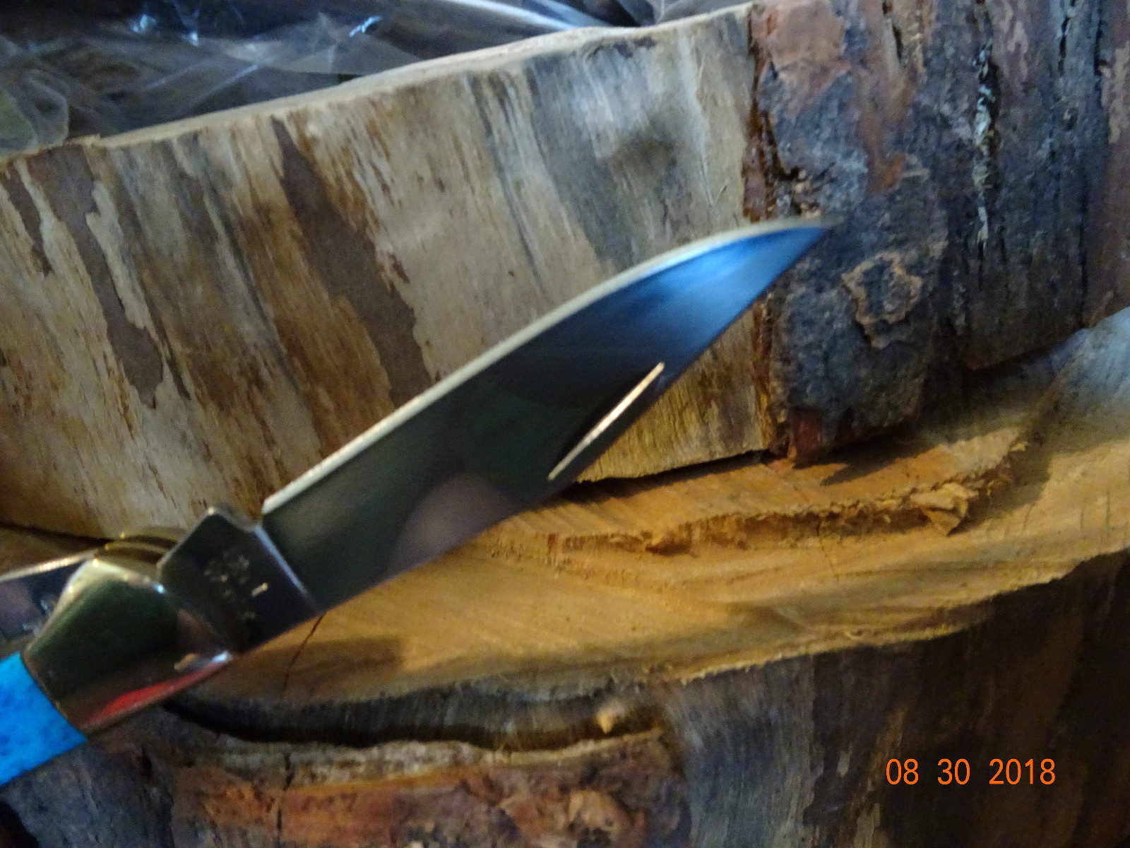 STEEL WARRIOR 3 3/8″ CLO SADDLEHORN POCKET KNIFE 440 BLADES RED WHITE BLUE BONE