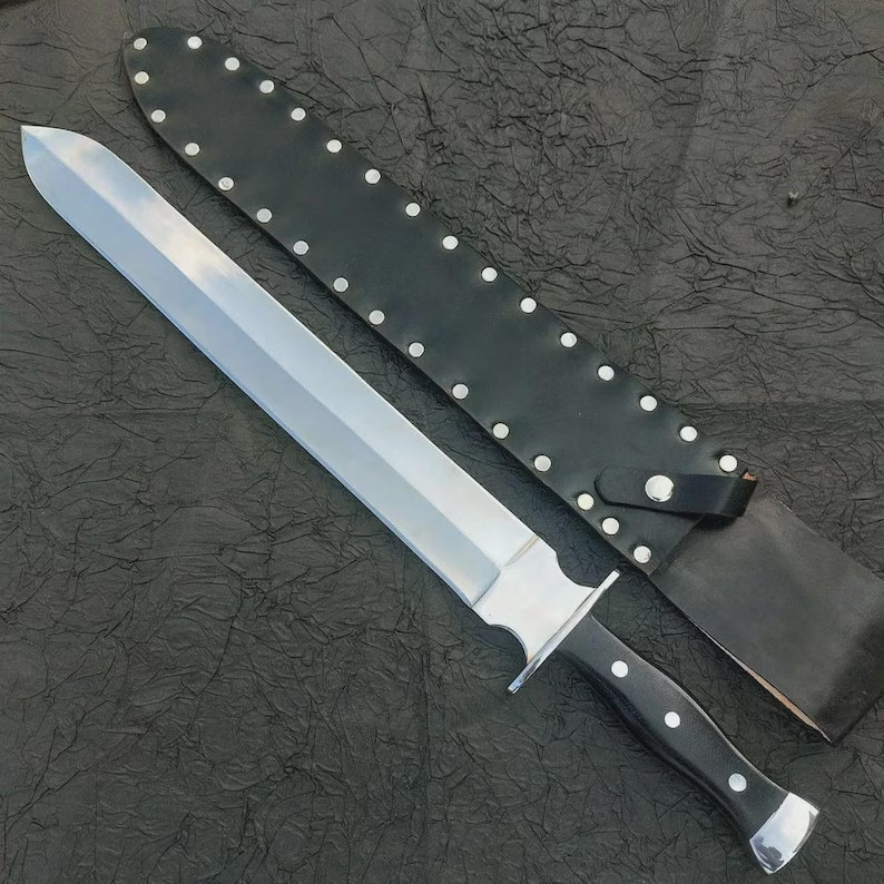 Handmade Viking Short Sword Steel Collectible Black Micarta Handle with Sheath