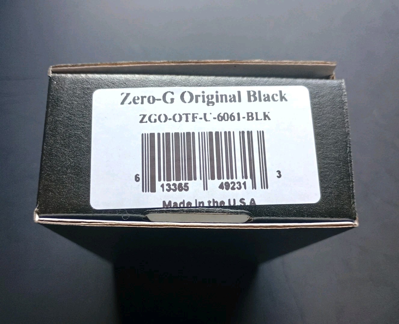 Rivery Zero-G Utility Knife Original Pattern Black Aluminum ZGO-U-6061-BLK