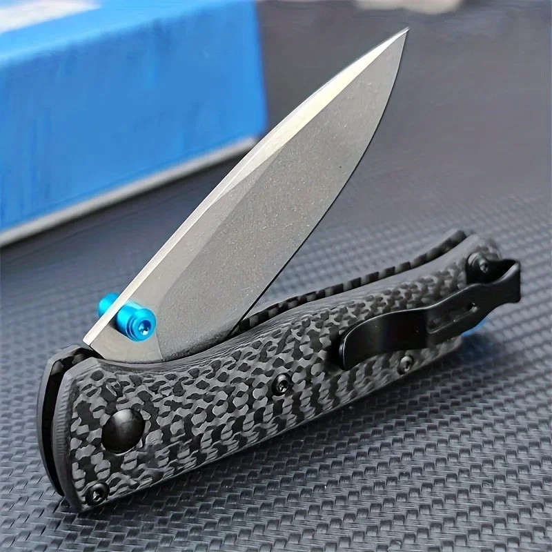 5333 Mini Bugout Style Carbon Fiber Folding Knife Drop-Point