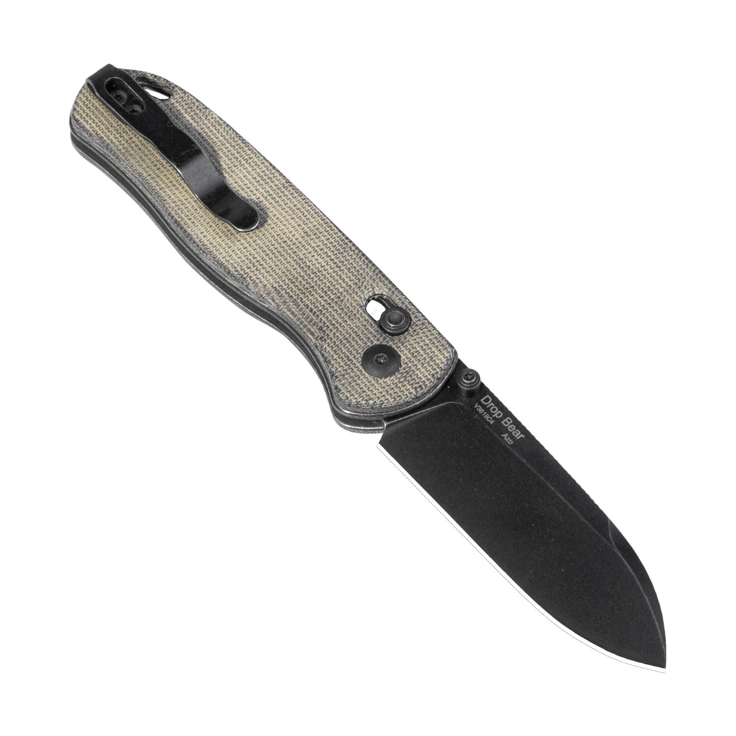 Kizer Drop Bear EDC Pocket Knife 154CM Steel Green Micarta Handle V3619C4