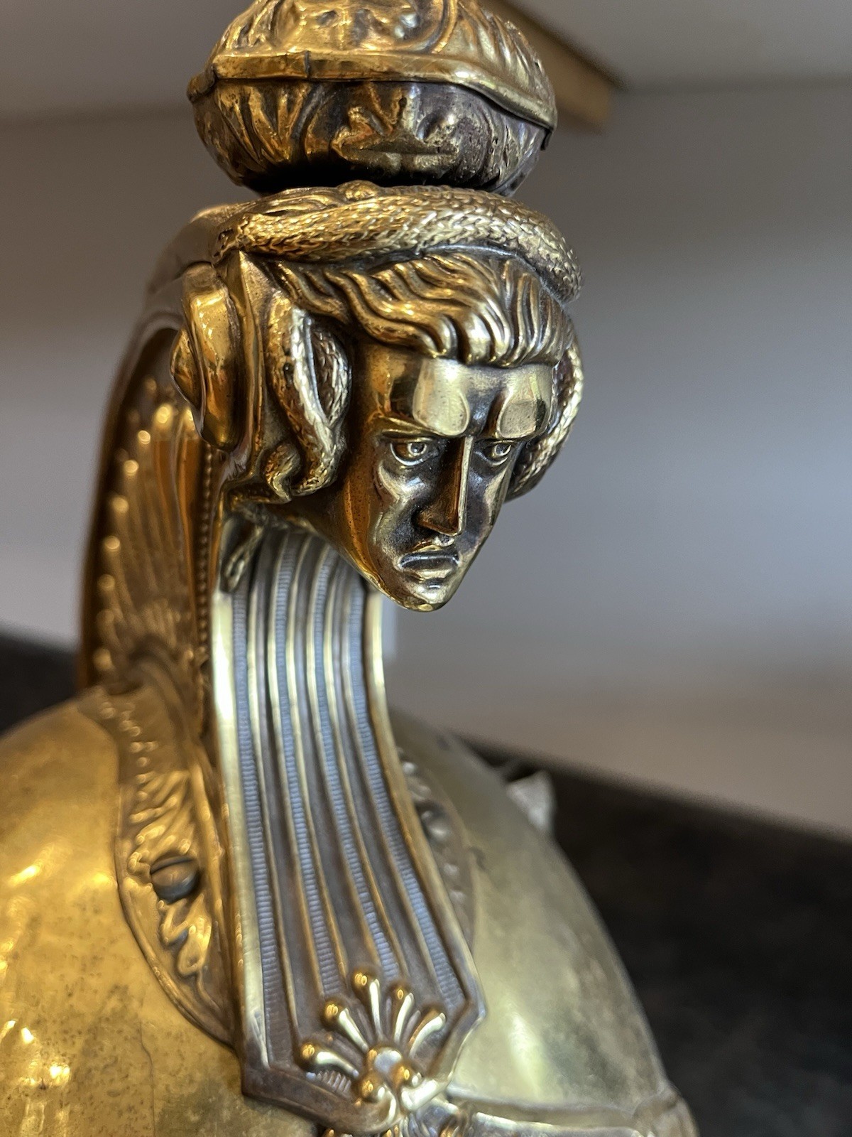 French Cuirassier Helmet Model 1874? Gendarmerie? 1825 Transformed Fire Brigade?