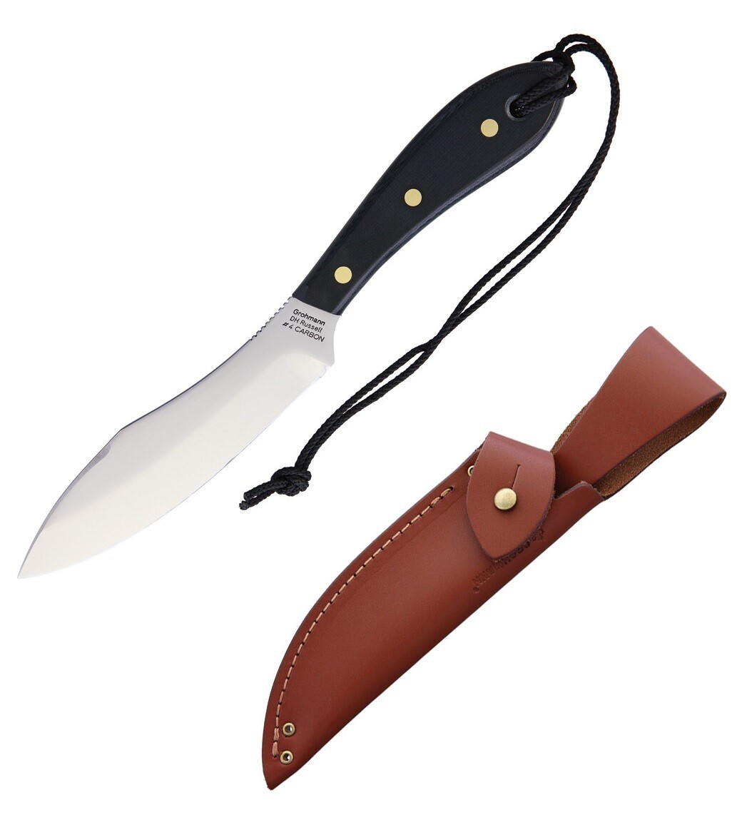 Grohmann Survival Fixed Knife 5.5″ Carbon Steel Full Tang Blade Micarta Handle