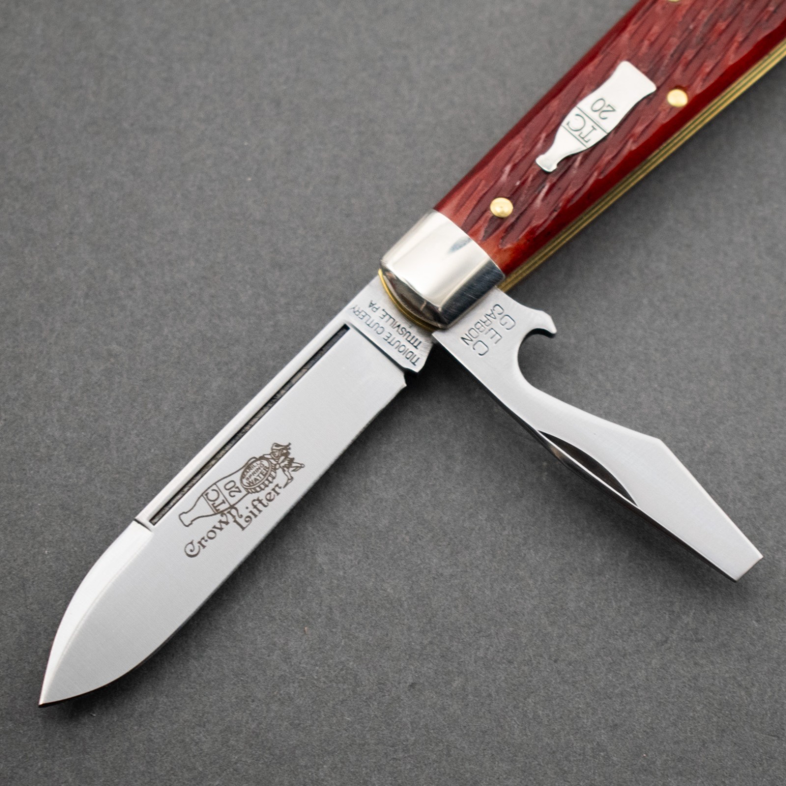 NEW! Great Eastern Tidioute #15 Crown Lifter, Cinnabar Jigged Bone GEC 152226CL