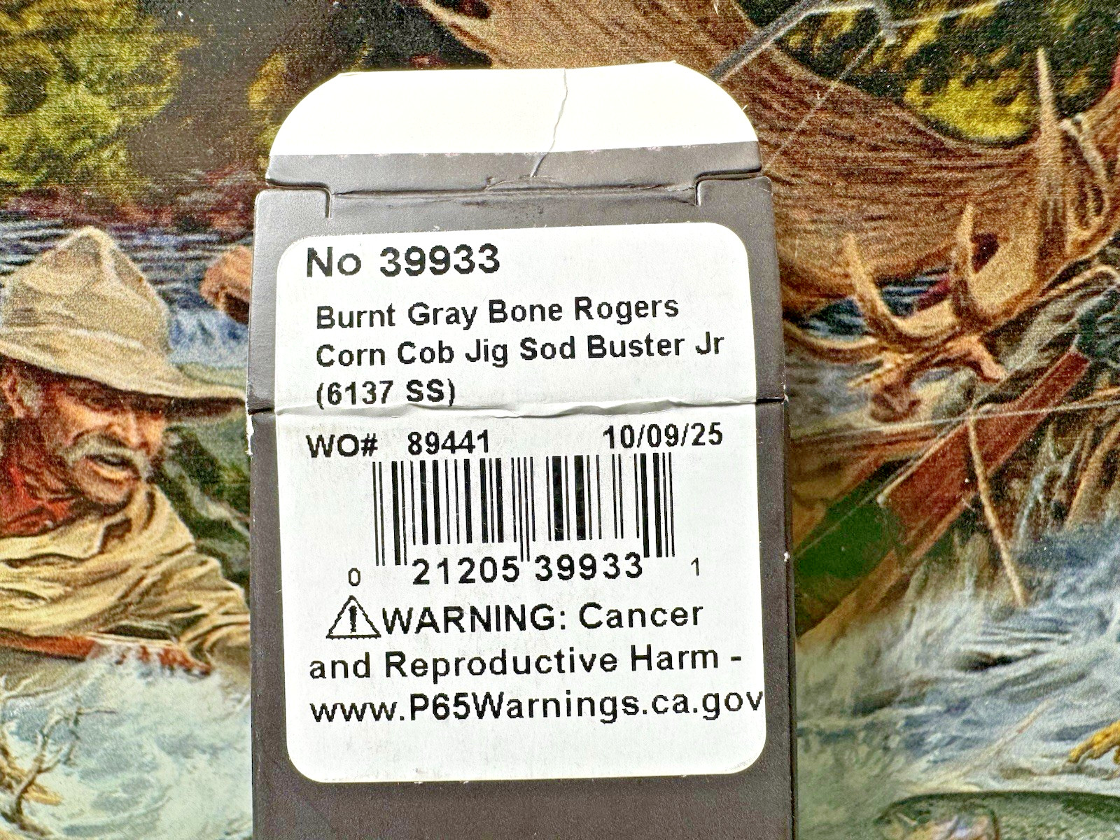 2025 Case Tin Roof Sod Buster Jr. Burnt Gray Bone Rogers Corn Cob Jig 6137 – New