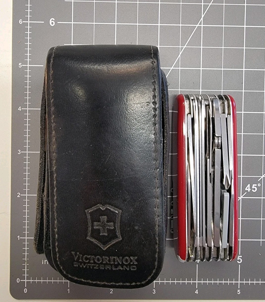 Victorinox SwissChamp SOS Survival Kit with Leather Case and tools Swiss Army