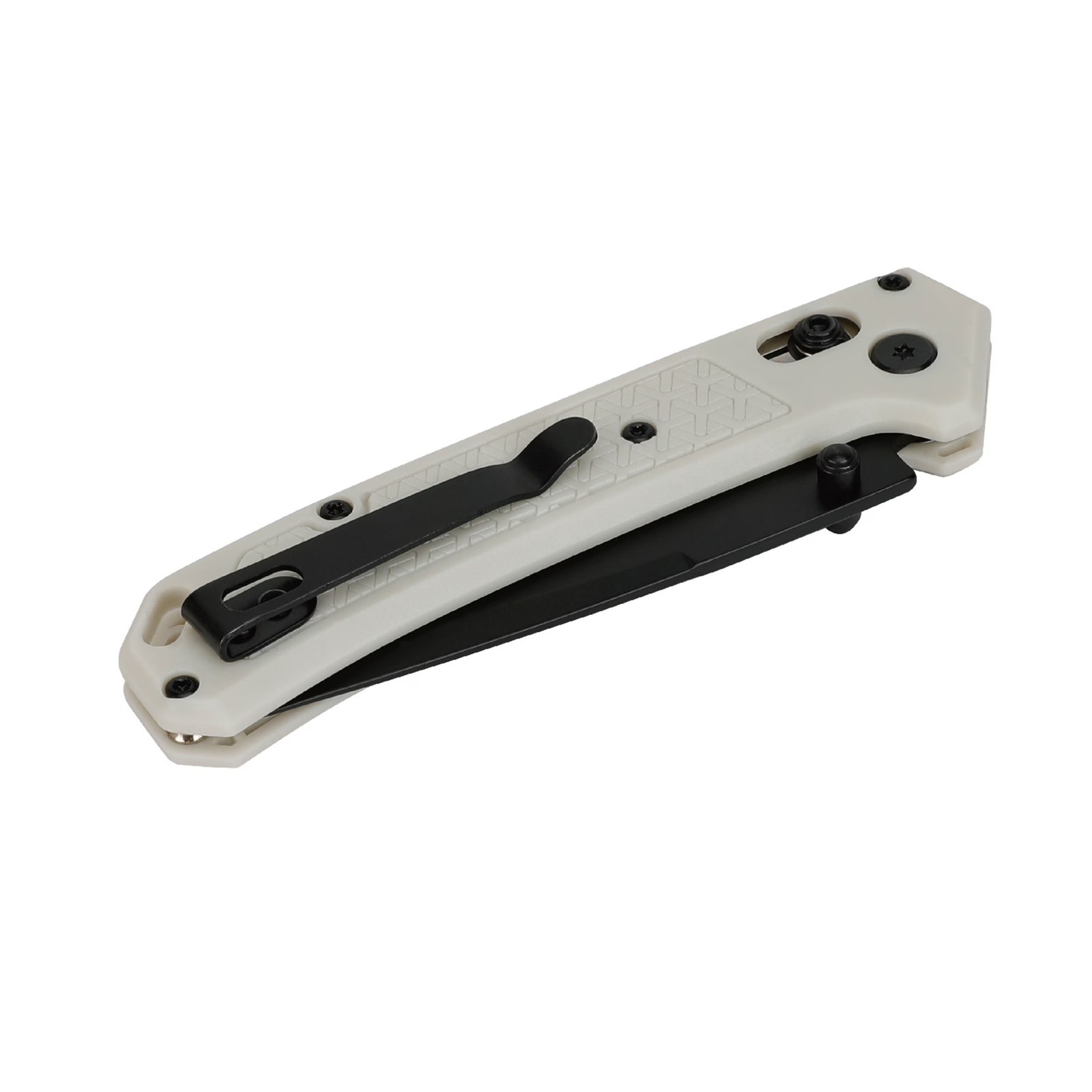 Ozark Trail Glacier 7.5 Inch Folding Knife White w/ Shaft Lock