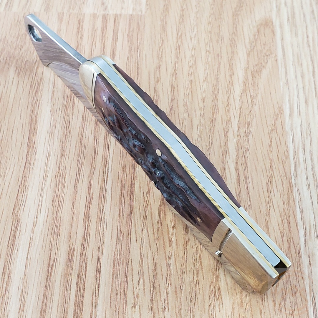 Marbles Safety Folder Folding knife Stainless Steel Bowie Blade Stag Bone Handle