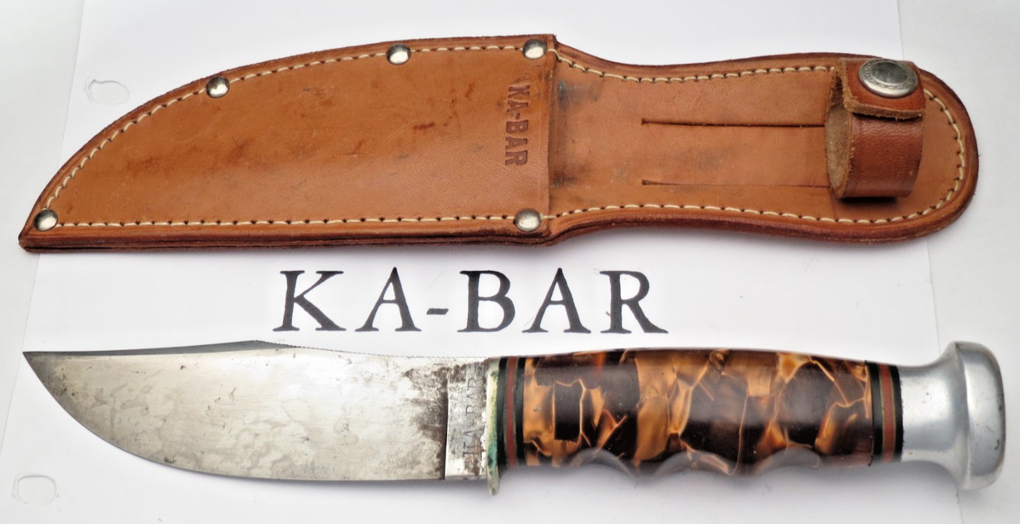 Antique 1920’s to WWII KA-BAR UNION CUTLERY Hunting Knife Great Handle – Unused
