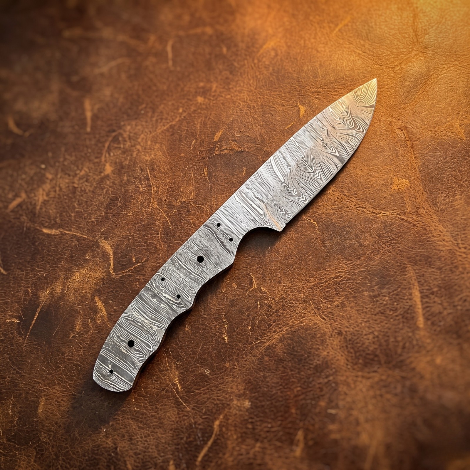 Premium Custom Damascus Knife Blank Crafting Tool Custom Gift DIY Blade Making