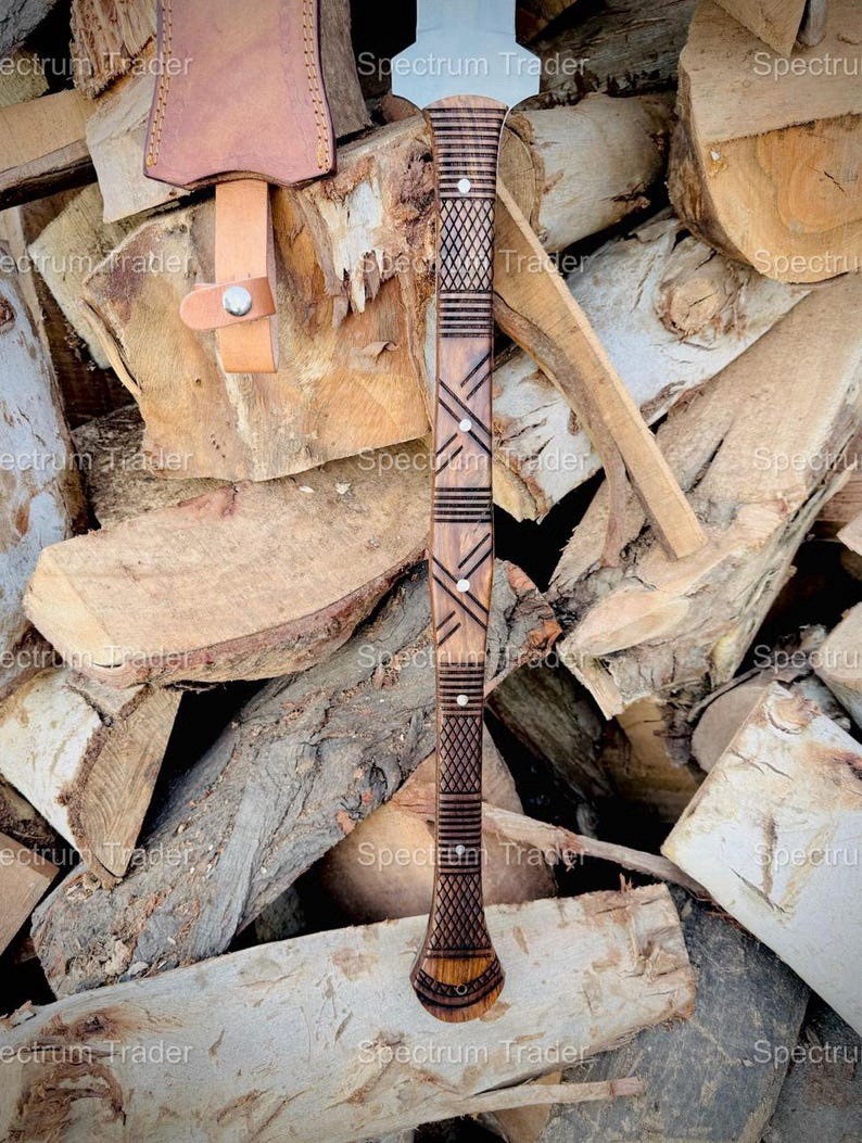 Custom Handmade Carbon Steel Blade Tactical Spear Sword | Hunting Capming