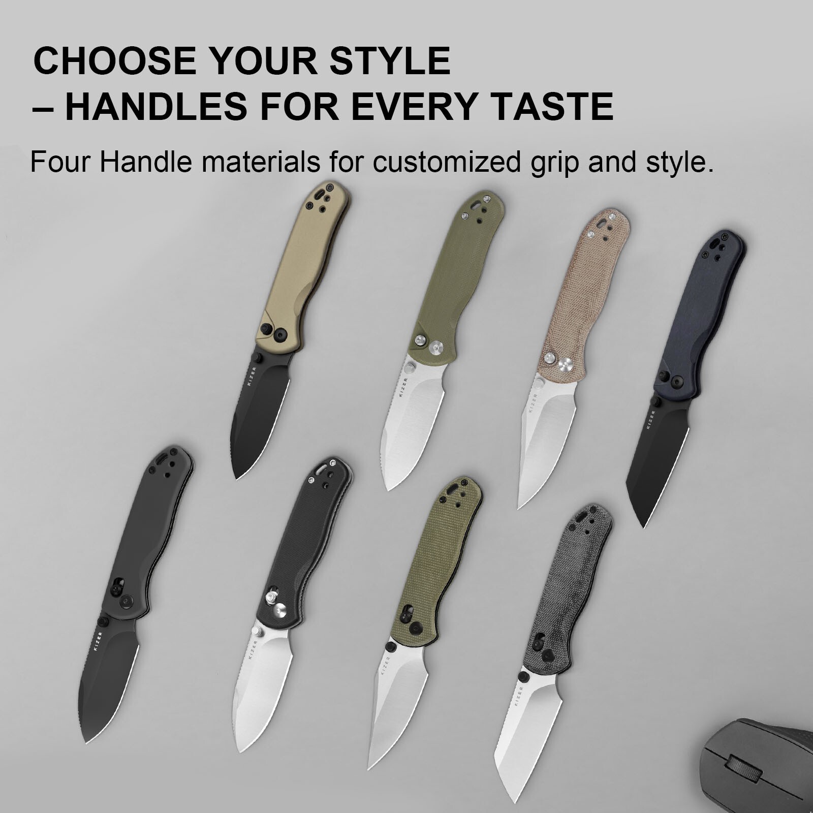 Kizer Drop Bear 2 Folding Pocket Knife Nitro-V Blade Richlite Handle V3619.2CS1