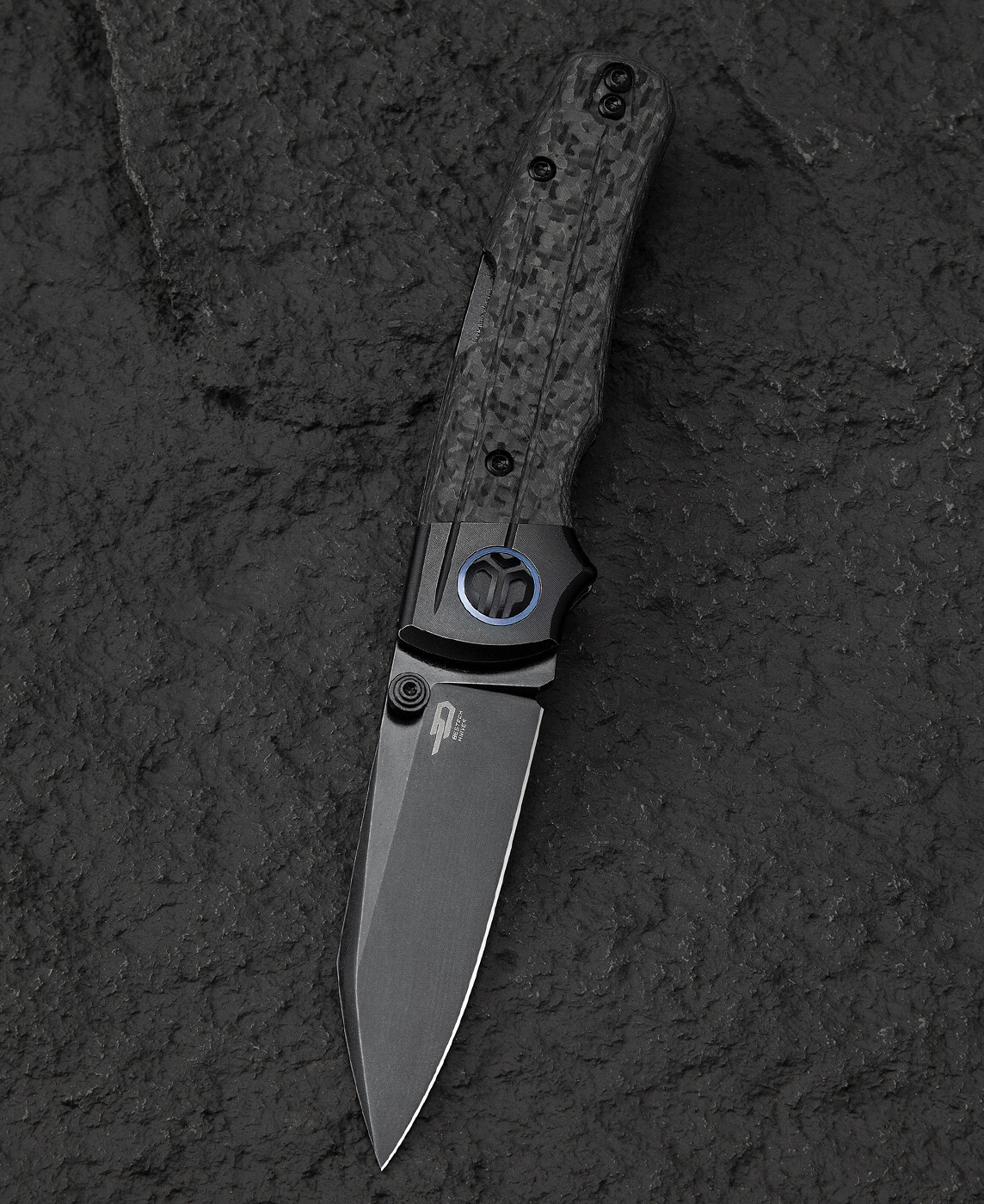 Bestech Knives Tonic Folding Knife 2.88″ M390 Steel Blade Titanium/Carbon Fiber