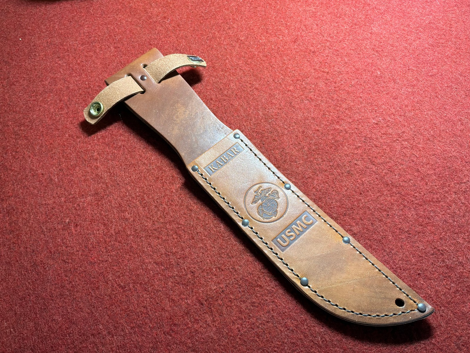 KA-BAR 1217S Brown Leather USMC Sheath