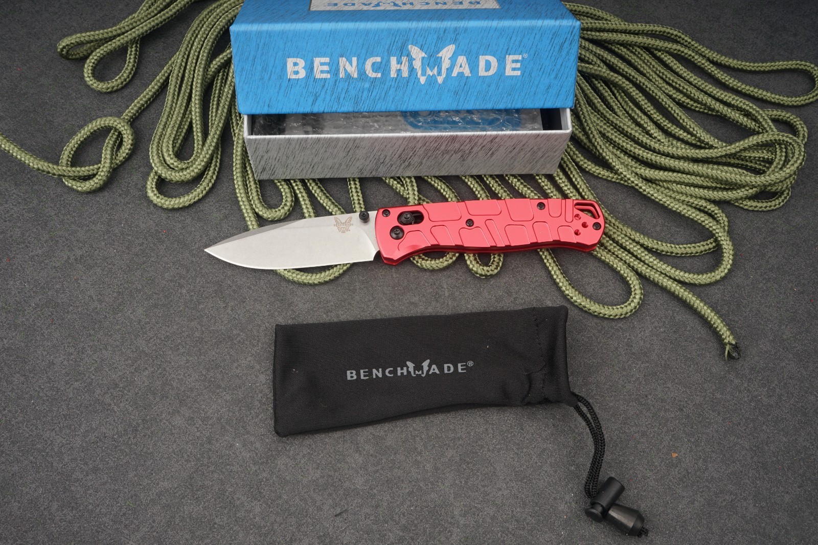 Benchmade 535 Bugout S30V Red Aluminum Handle AXIS Lock EDC Folding Knife