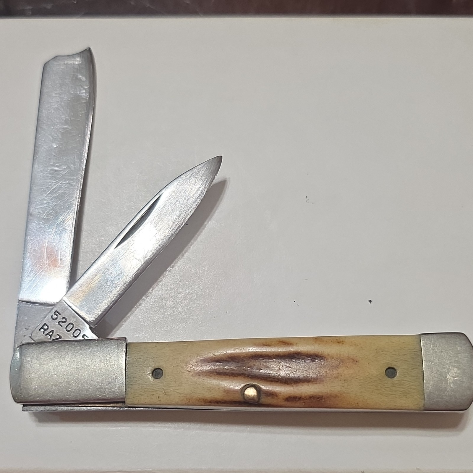 Case Trapper 52005 2-Blade Slipjoint Pocketknife, Stainless, Bone Handle