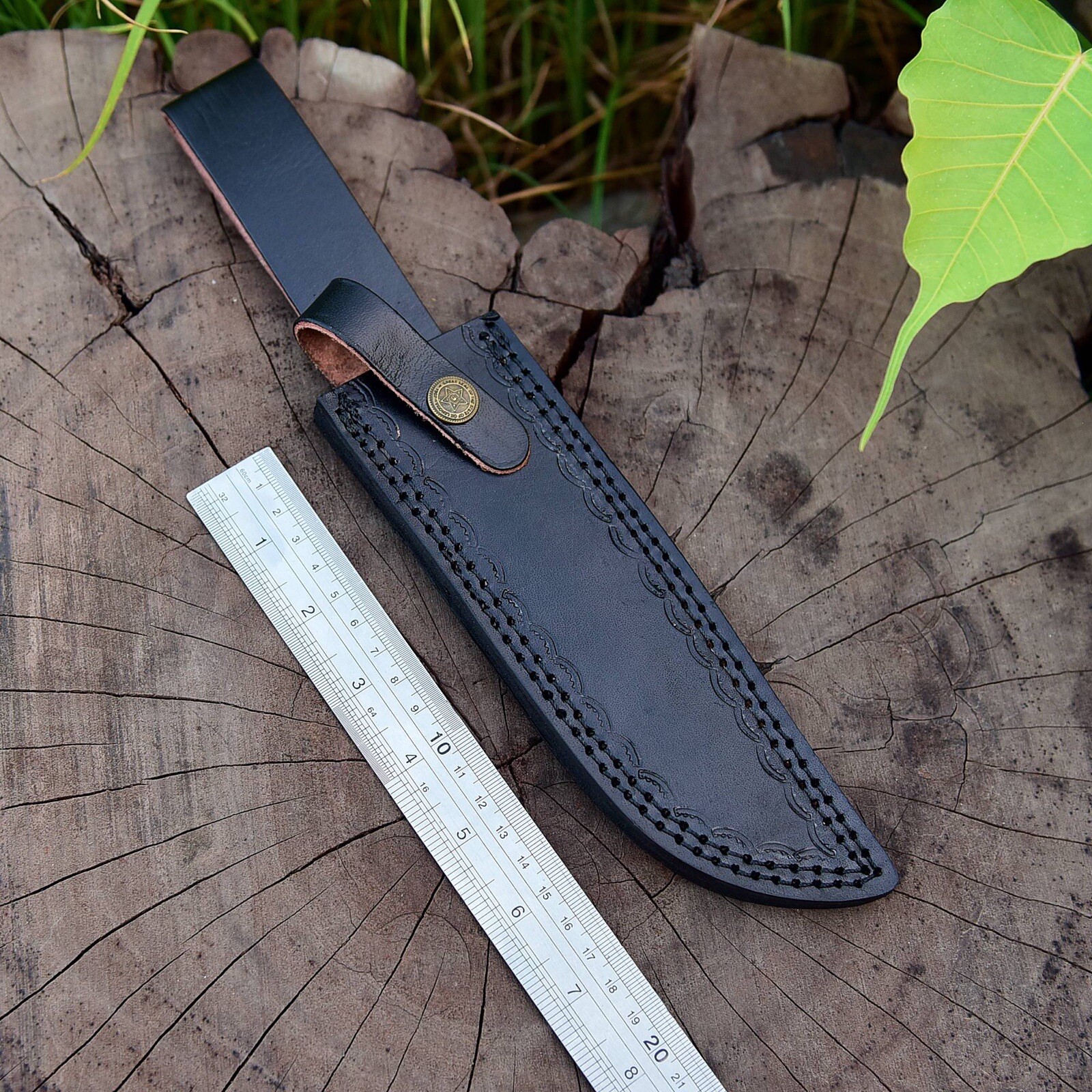 USA Hand crafted Sheath Fixed Blade Knife Sheath Leather Pouch Knife Holster EDC