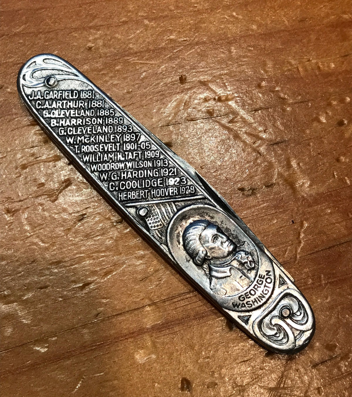 VINTAGE TWO BLADE D. PERES SOLINGEN PRESIDENTS THE UNITED STATES POCKET KNIFE