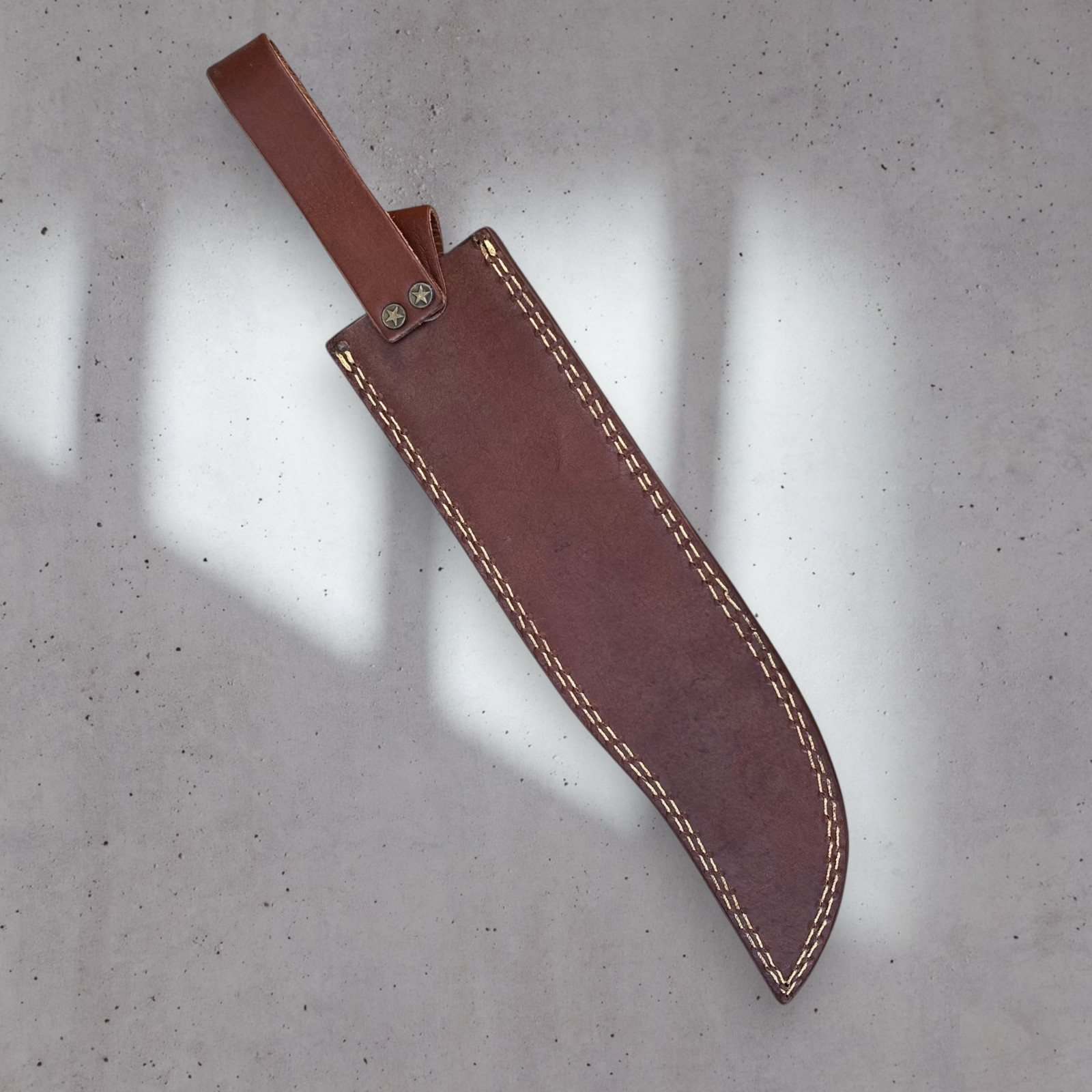 Handmade Brown Leather Replacement Sheath Scabbard 11 Inch Fixed Blade Knife US