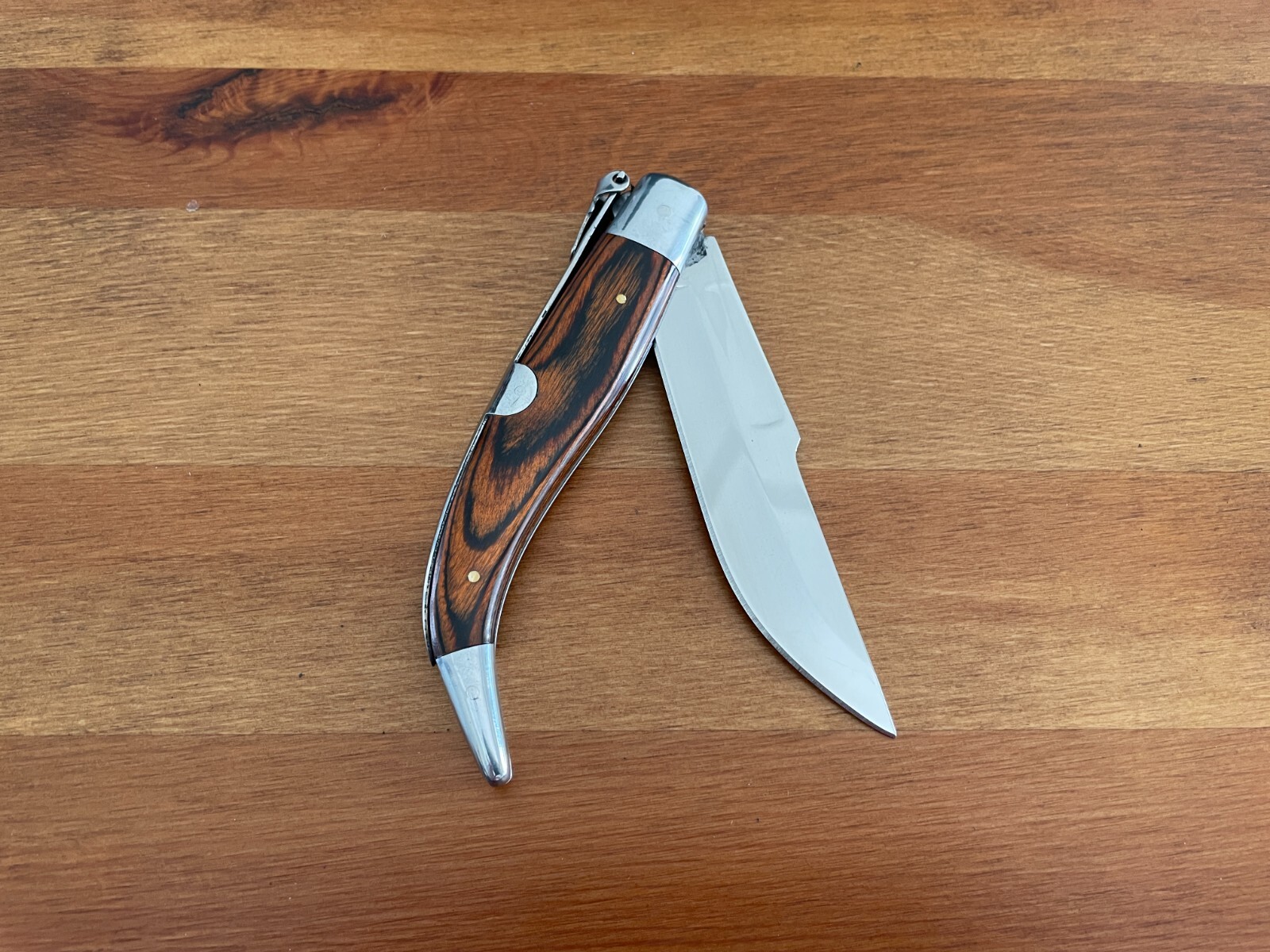 4.2” Spanish Navaja Teja Albacete Pocket Knife Red Stamina Scales – USA Seller
