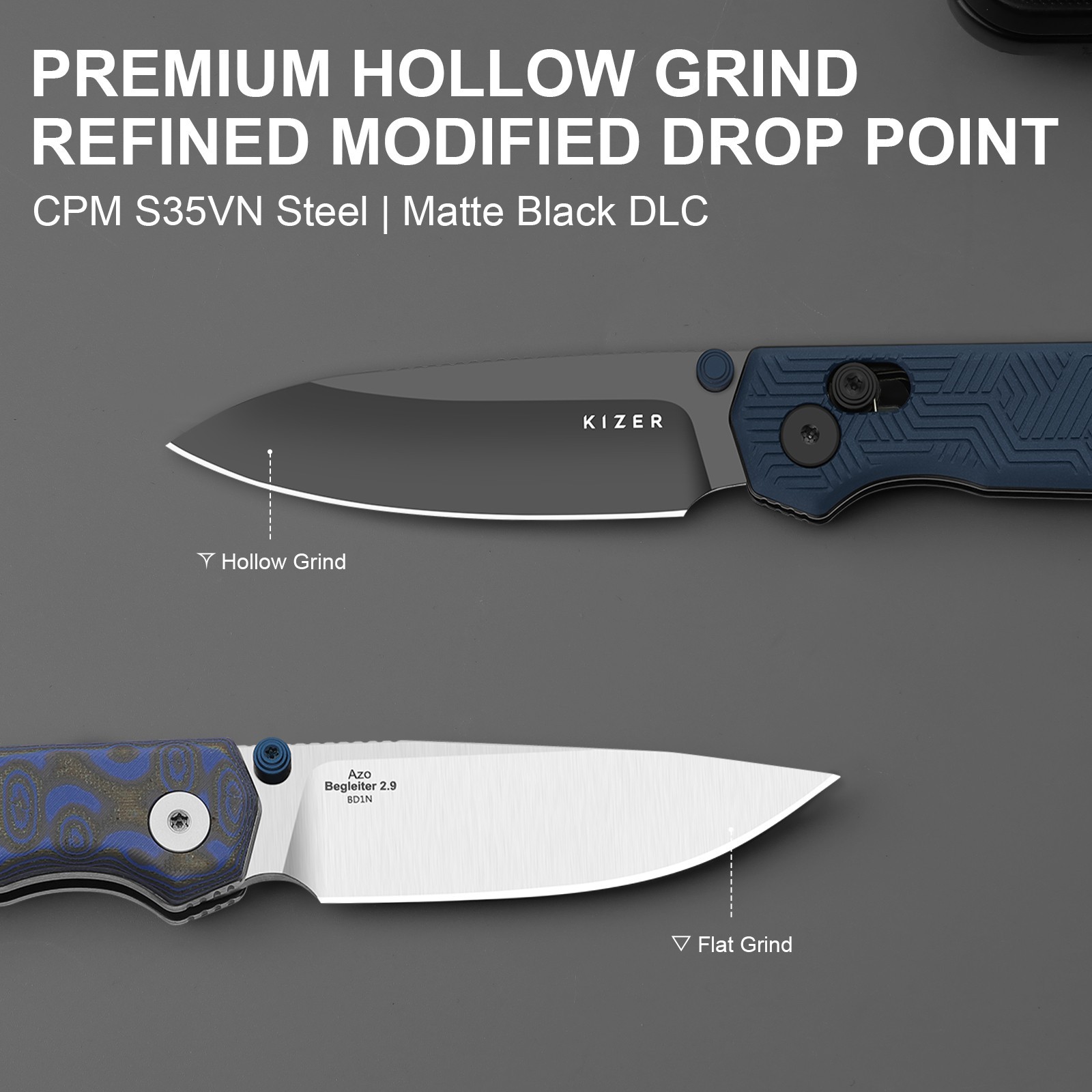 Kizer Begleiter 2.9 EDC Folding Pocket Knife S35VN Blade Aluminum Handle