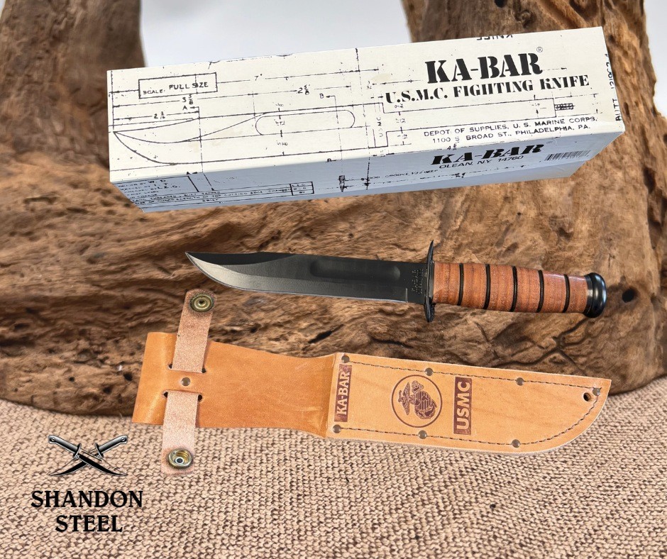 KA-BAR USA Kabar Olean NY #1217 USMC Combat Utility Knife Marines New Old Stock!