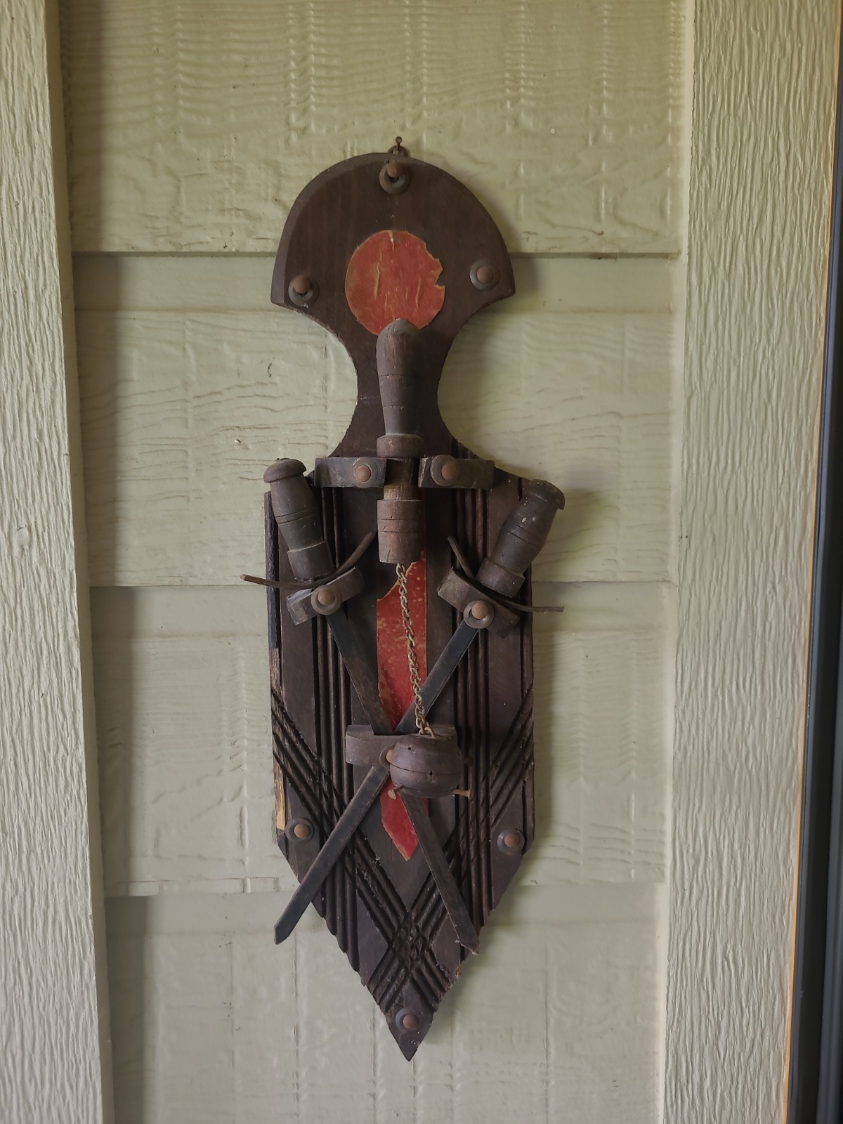 Vintage Midieval Sword & Mace Display Wall Decor 18 inch