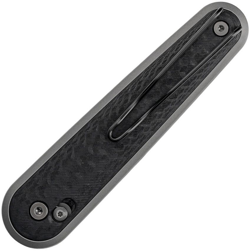 SRM Knives Twin 251MB Folding Dagger 3″ Gray Bohler N680 Steel Blade CF Handle
