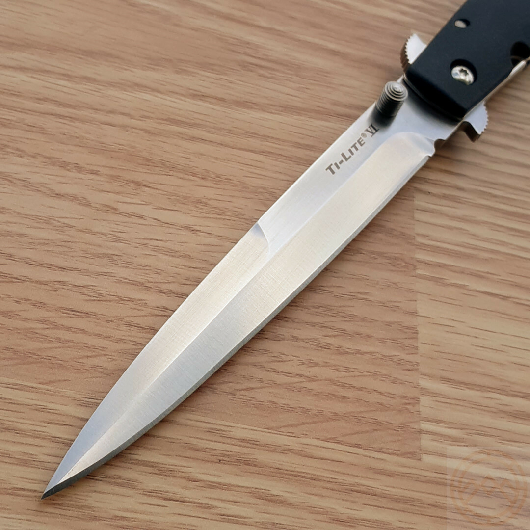 Cold Steel Ti-Lite VI Folding Knife 5.88″ AUS-8A Steel Blade Black Zytel Handle