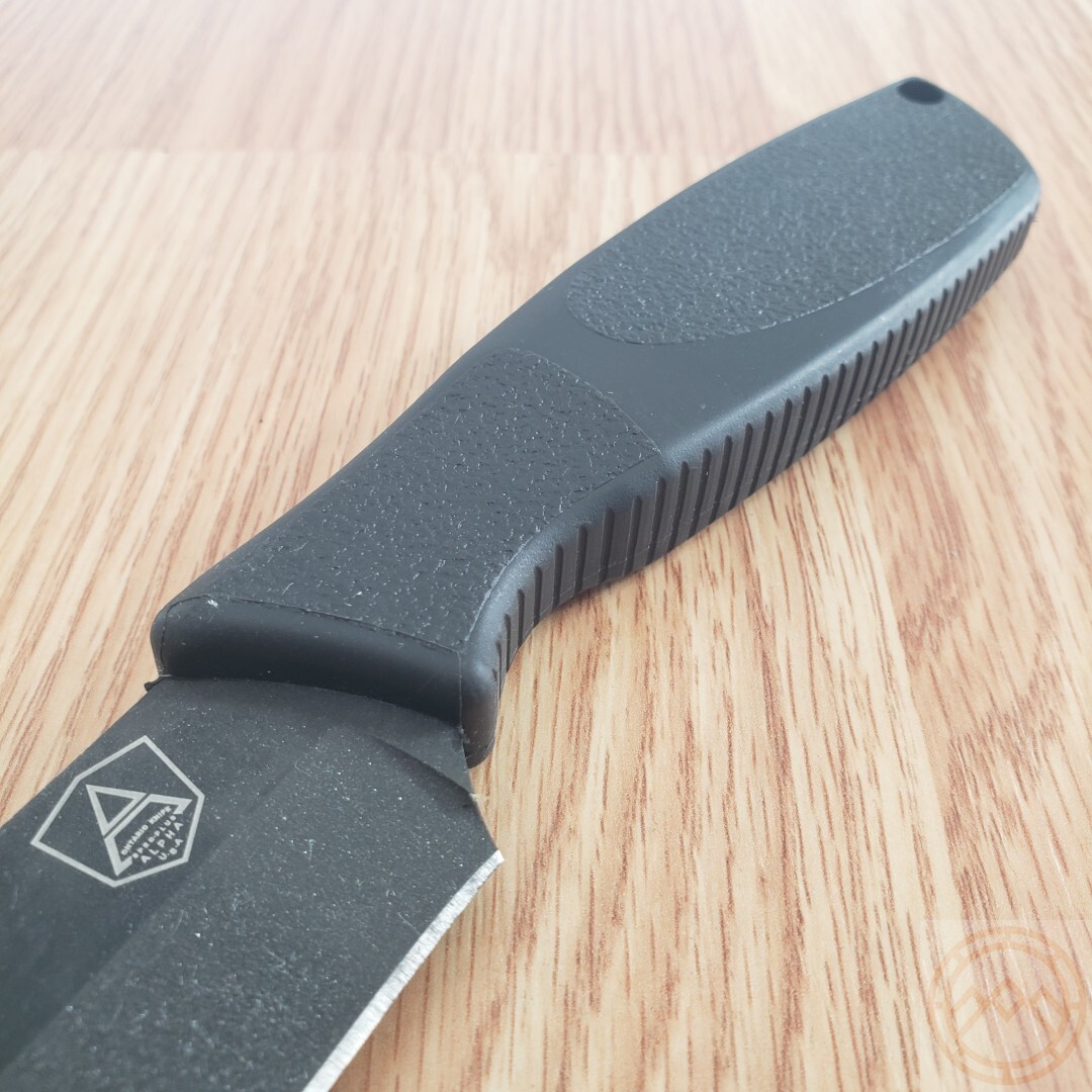 Ontario Spec Plus Alpha Fixed Machete 7.25″ Carbon Steel Blade Rubber Handle
