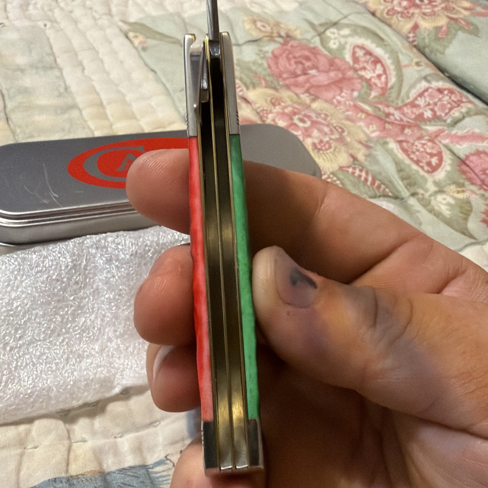 🔥🔥2024 Case XX Magicians Razor Green & Red Bone In Tin Opened 10933