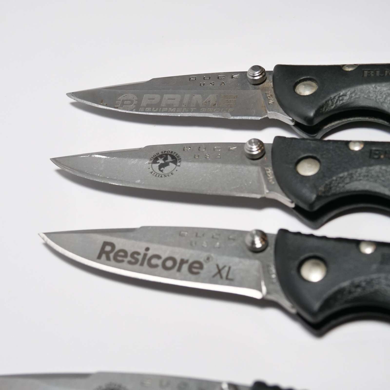 Buck 284 USA Bantam Black Handle Lockback Pocket Knife Lot of 6 Branded Nice