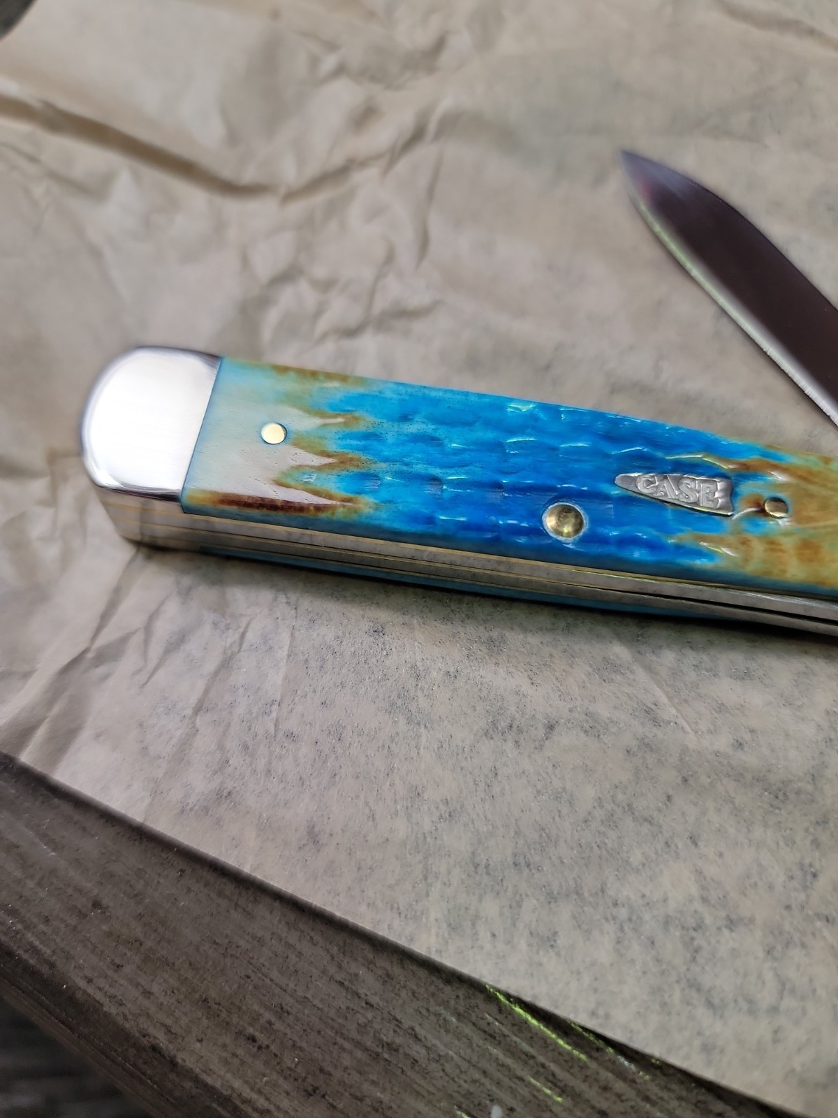 2024 Case XX Sea dragon Bone Razor 62005RAZ Corn Cob Burnt Caribbean Blue 25210