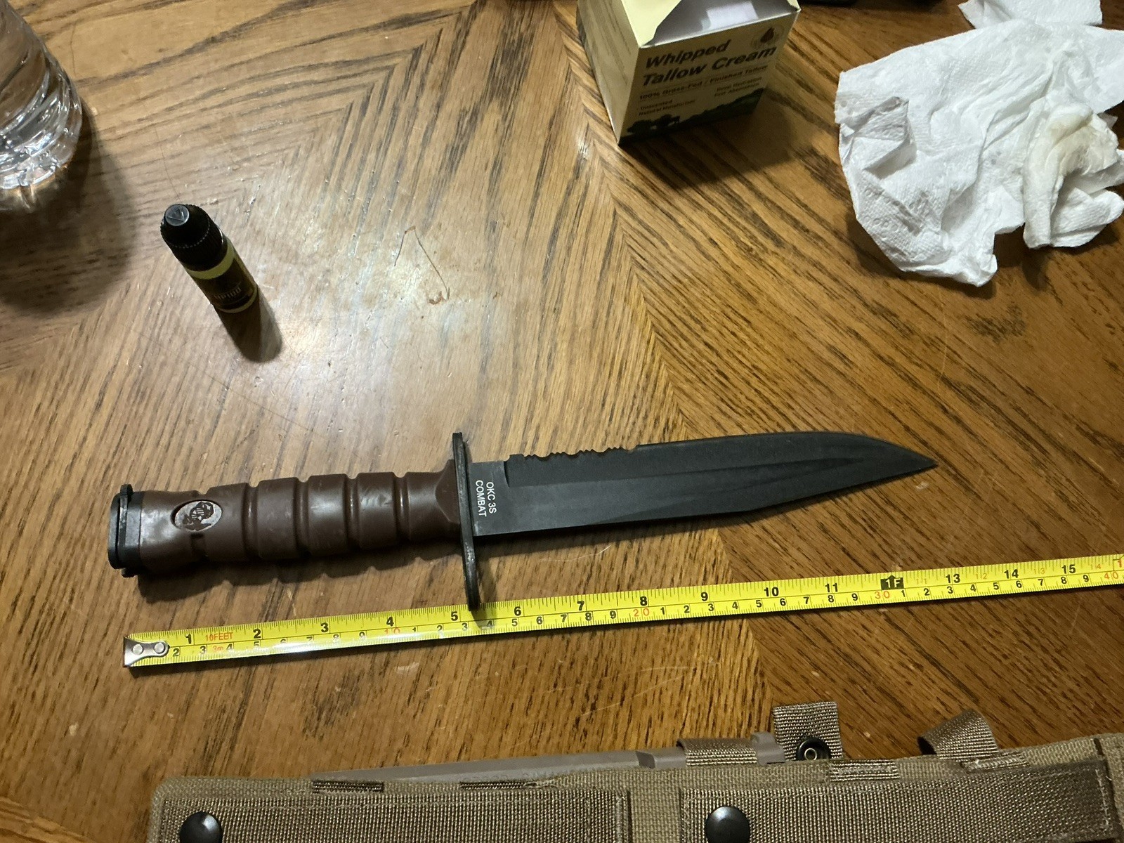 The Ontario OKC3S is the official combat knife and bayonet