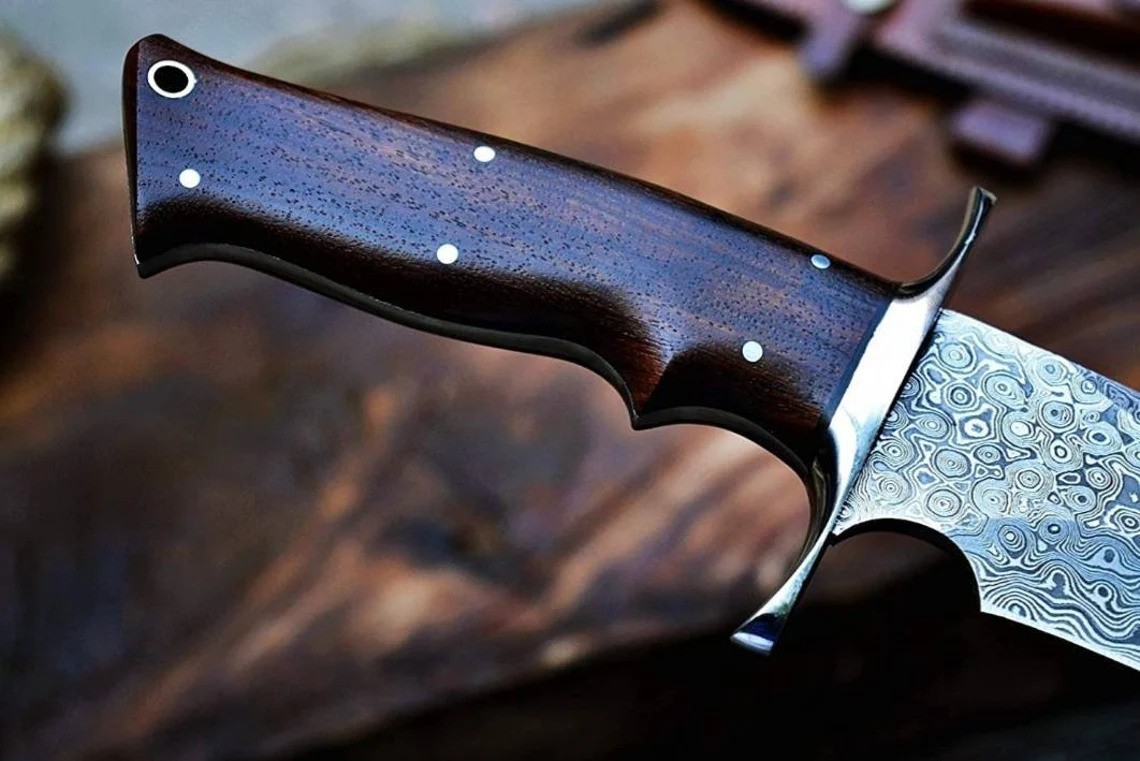 Custom Handmade Damascus Steel Hunting Knife Bowie Knife Camping Knife 14 Inch
