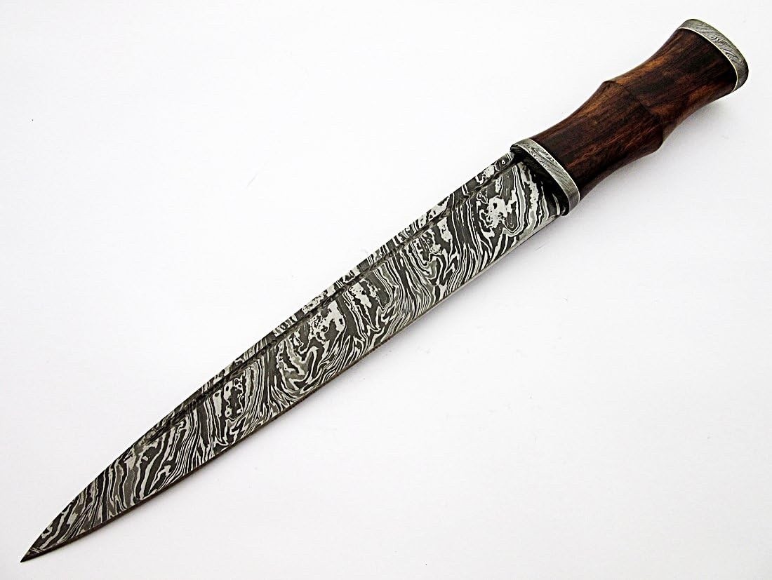 Custom Handmade Damascus Steel 17 Inches Scottis Dirk Knife – Wooden Handle