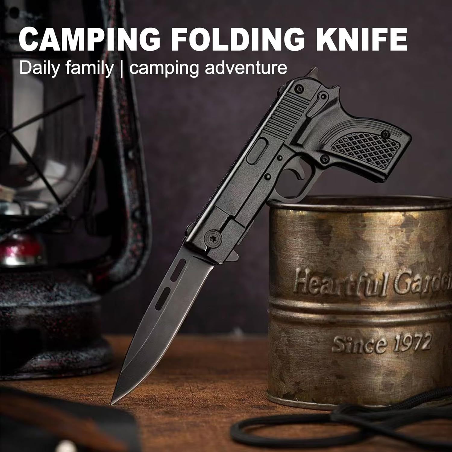 7″ Tactical Assisted Spring HAND GUN Pistol REVOLVER Folding Pocket Knife NEW