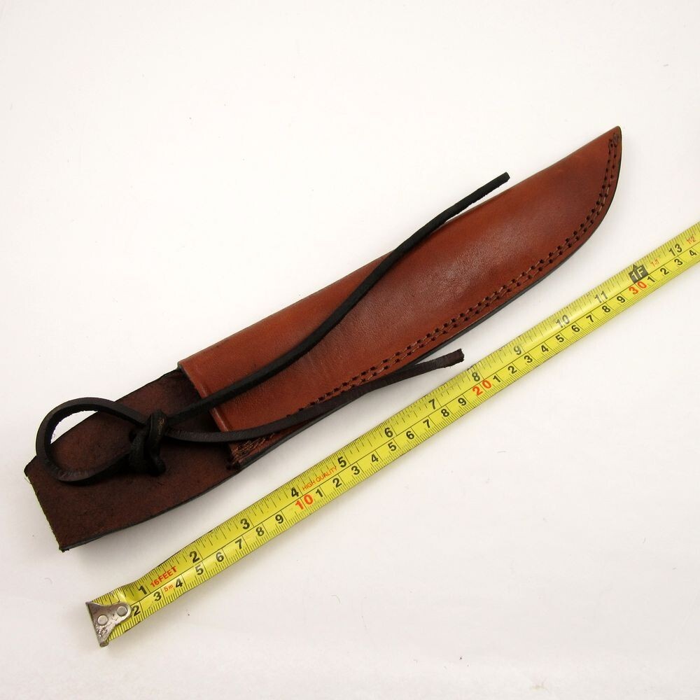 NEW Knife Sheath Fixed-Blade Brown Leather 14″ – Fits up to 10″ x 2″ Blade