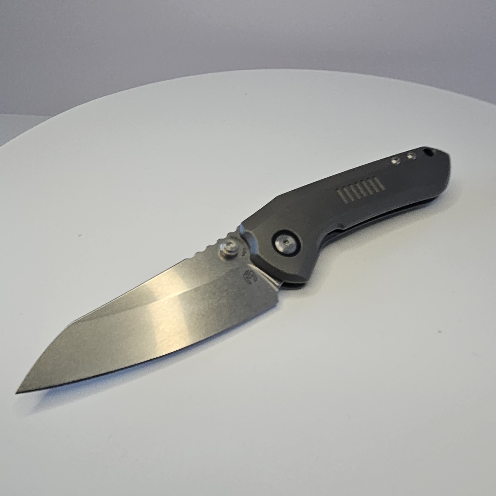 Millit Knives Overland Gray Titanium Frame Lock MagnaCut Drop Point Plain Manual