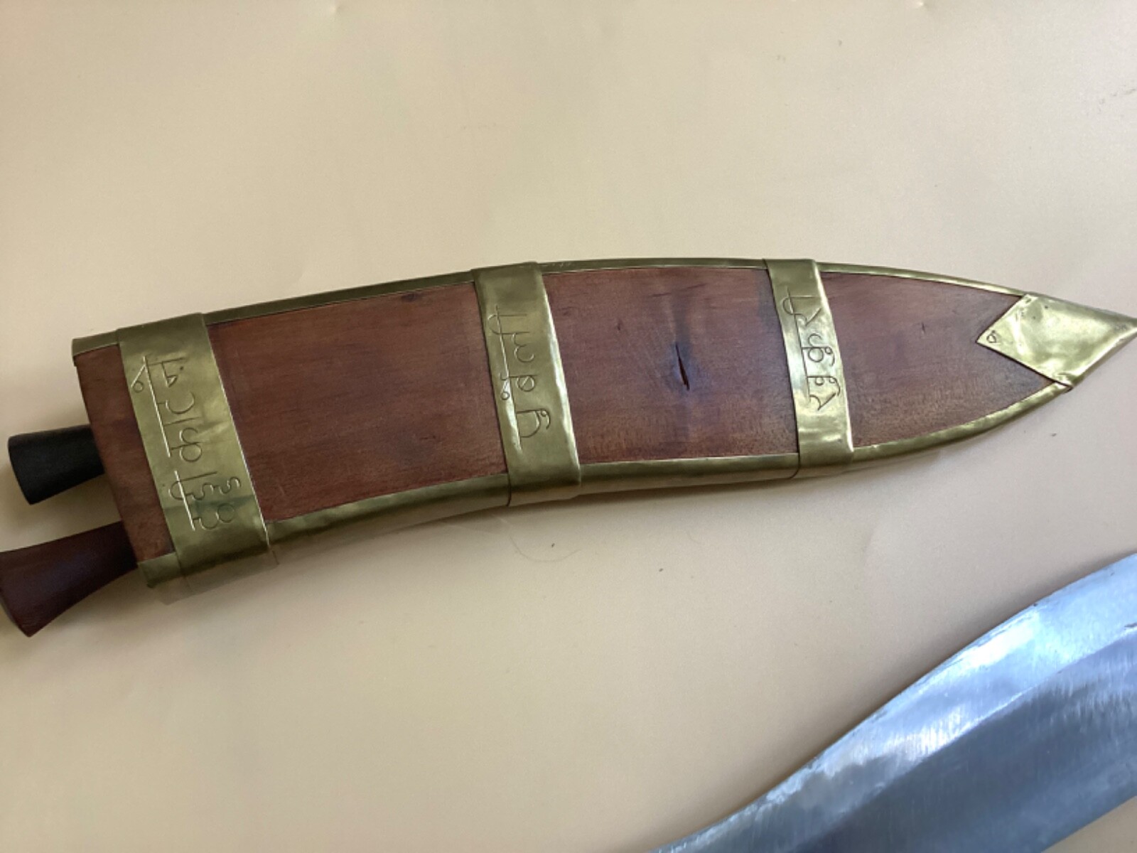 RARE GK Bone Cutter Kukri, Village Khukuri 18 inch Hand Forged Blade Knife.