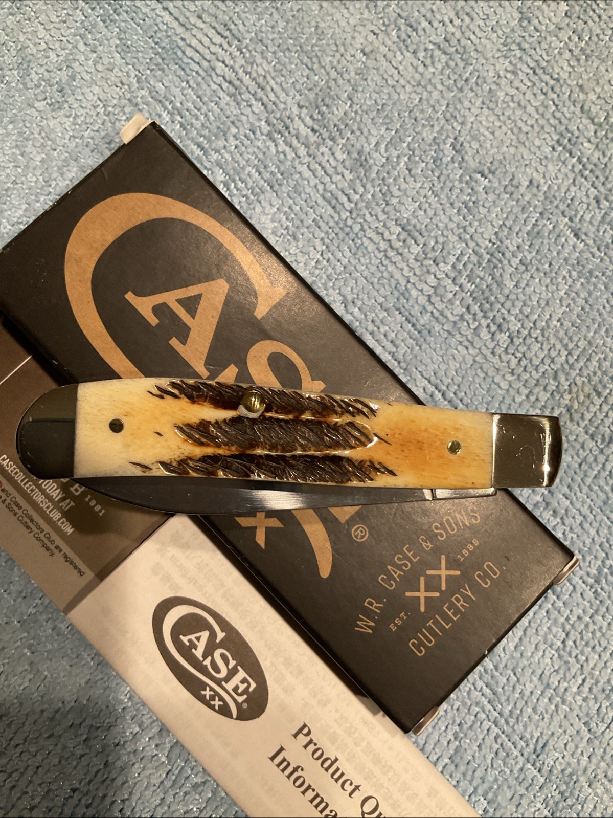 Case XX 6.5207W SS Mini Trapper 2 Blade Bone Stag Wharncliffe 2024 NIB