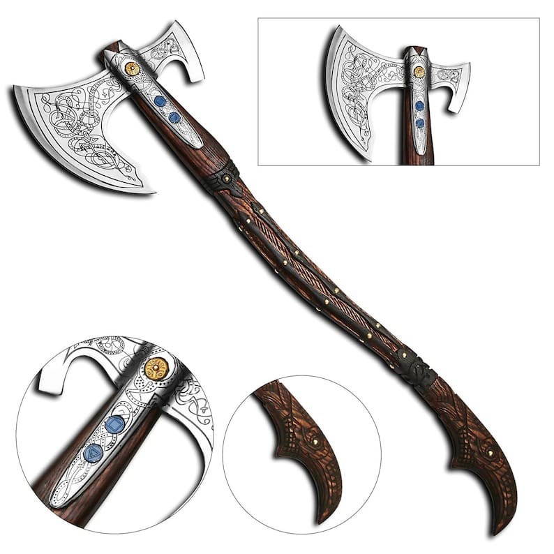 Hand Forged God Of War Functional Axe GOD OF WAR Fully Upgrade Replica Axe
