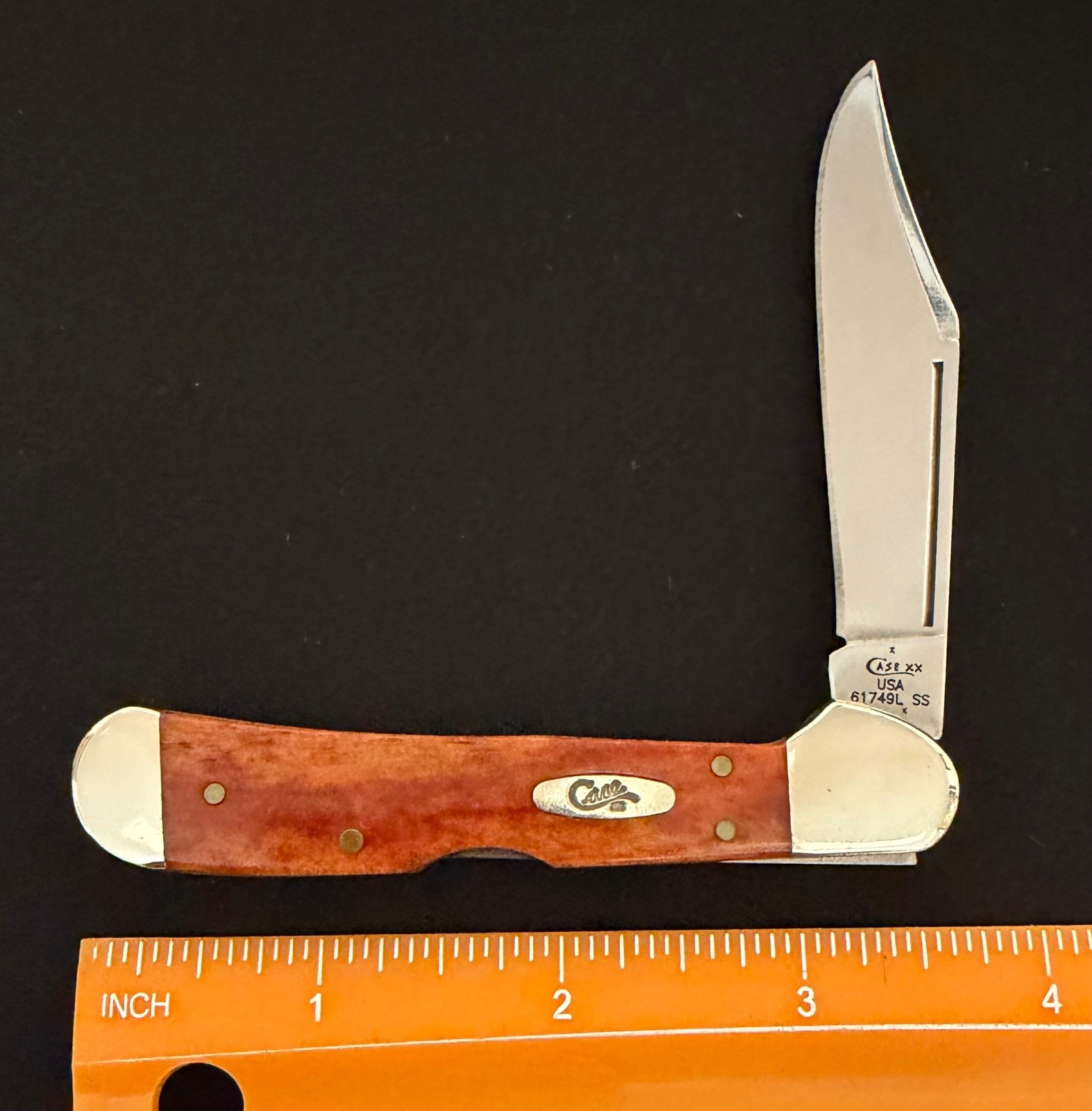 2018 Case XX USA Chestnut Bone Handle Mini Copperlock Folding Pocket Knife Used