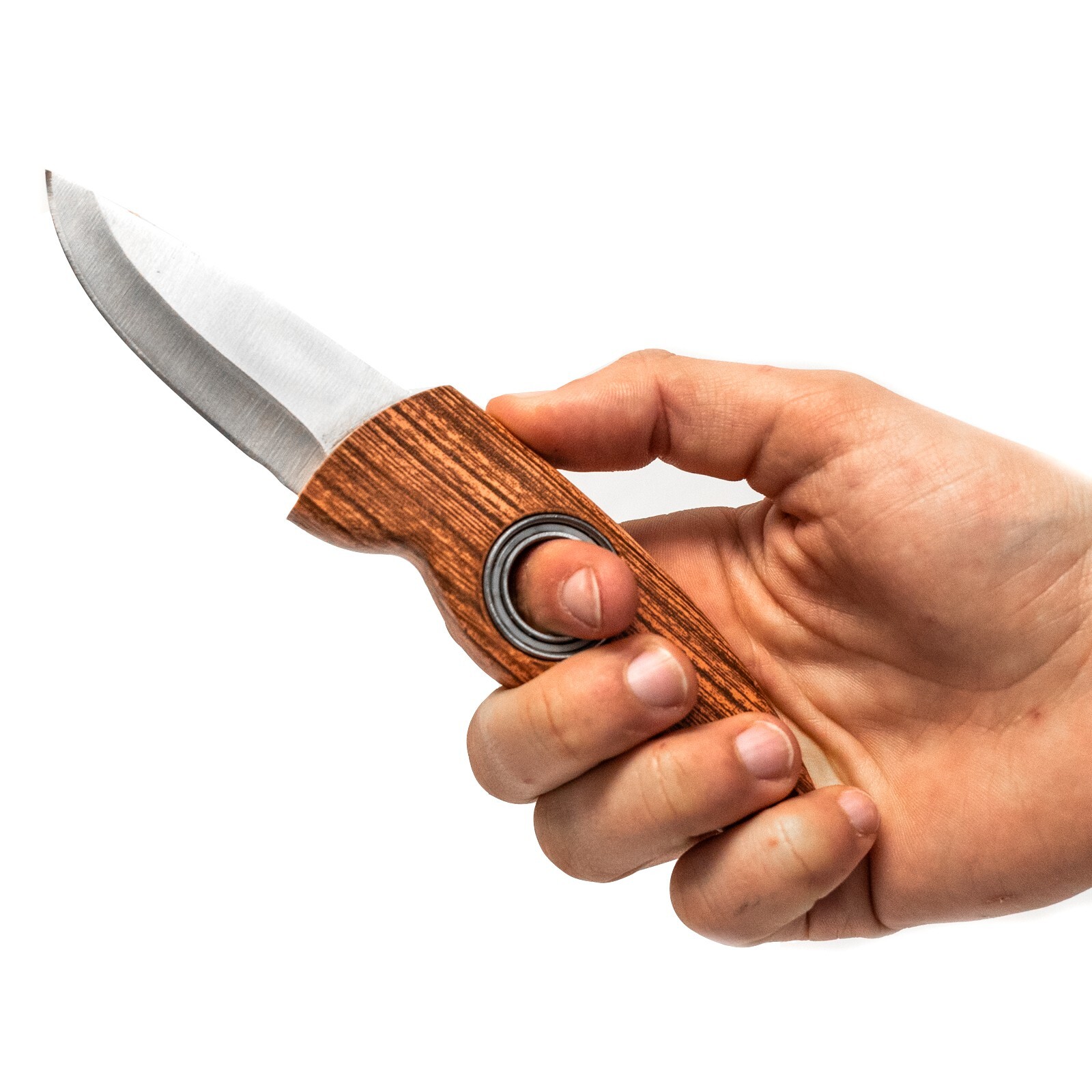 ASR Outdoor 7.5 Inch Drop Point Fixed Blade Knife with Finger Hole