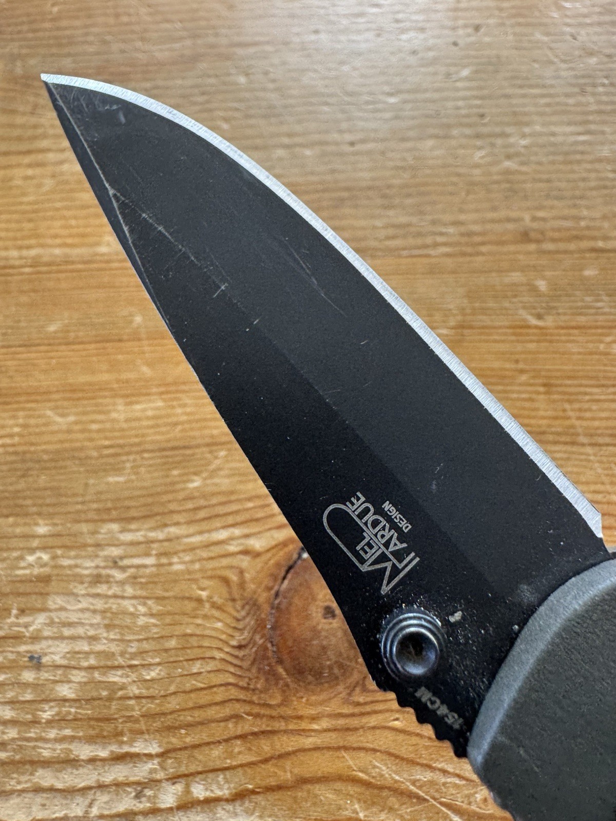 Benchmade Mini Griptilian 556 Mel Pardue 154CM OD Green Handle Knife Plain Edge