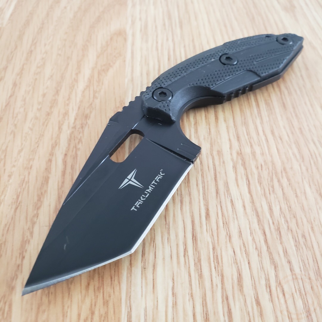 Takumitak Muted Fixed Knife 3″ Full Tang 3Cr13 Steel Blade Black FRN Handle 3S06