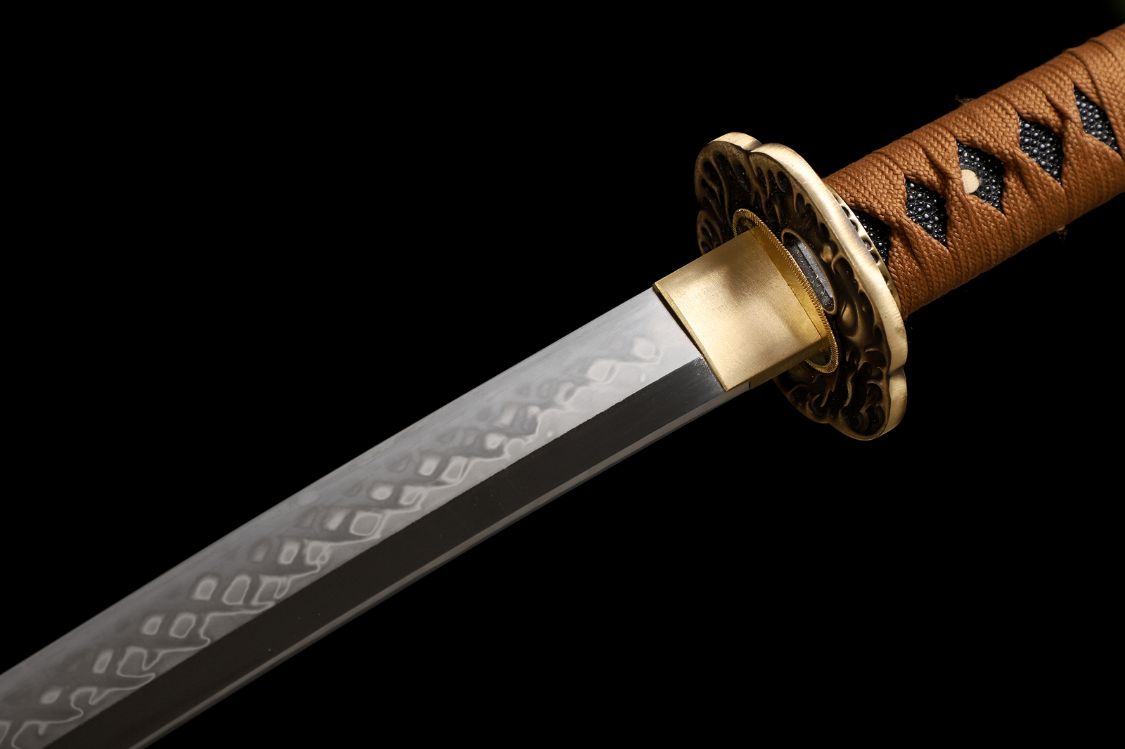 Polished Japanese Samurai Katana Sword L6 Steel Clay Tempered Real Hamon