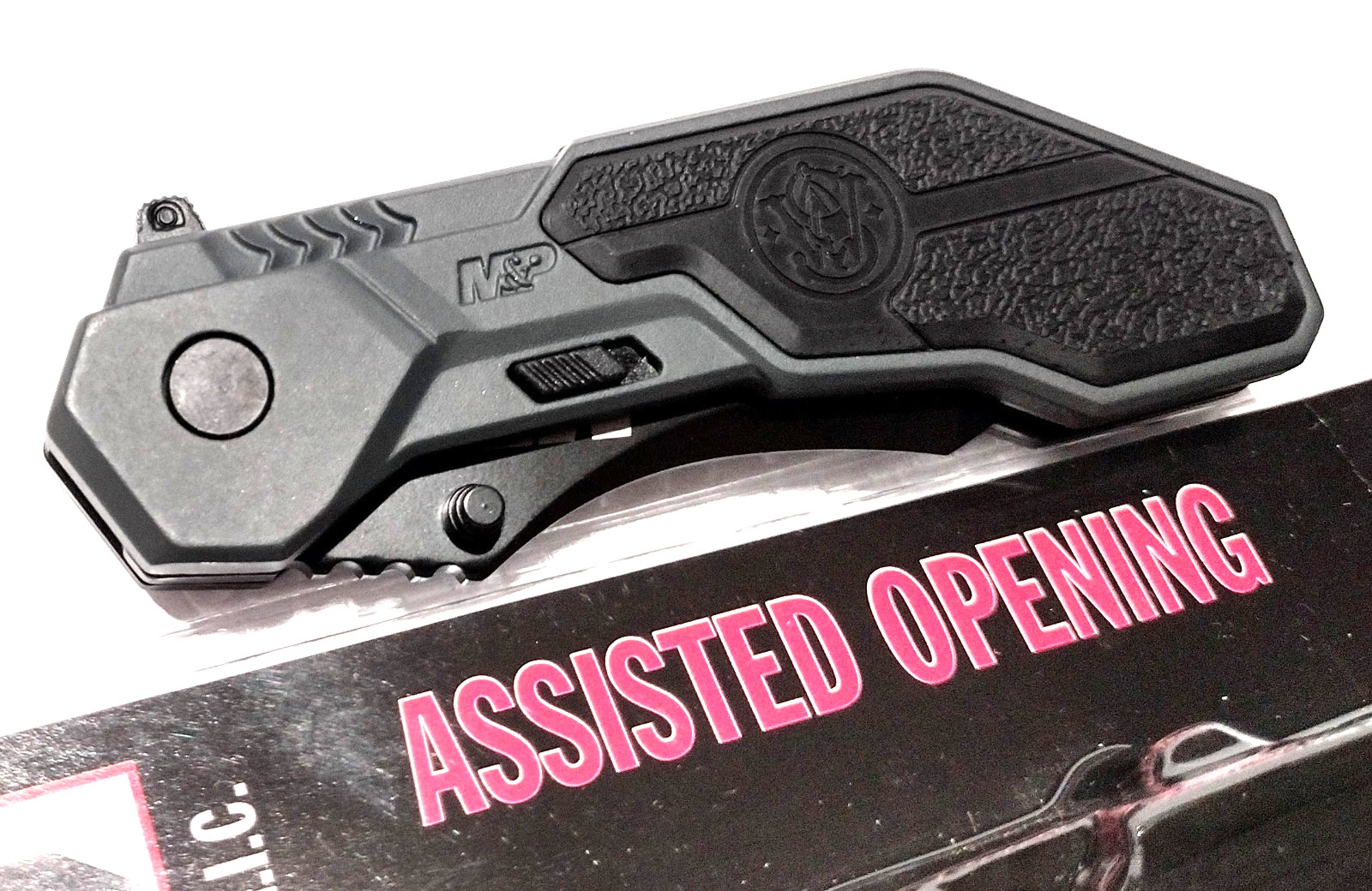 Smith & Wesson M&P Black Gray Spring Open Assisted Tactical Folding Pocket Knife