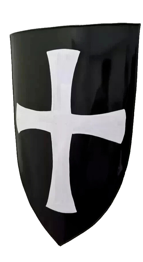 Medieval Templar Knight Battle Cosplay crusader Reproduction armor shield 24″